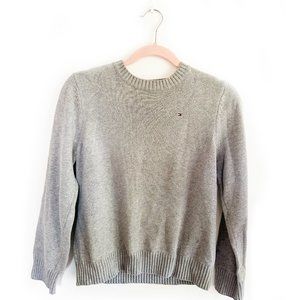 Tommy Hilfiger gray crew neck sweater, knit sweater